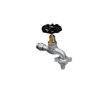 Image of 1/2&quot; Cast Iron Tap with Knob Handle &amp; Metal Hose Plug Garden Bib Valve Connector BSP Pipe Fitting
