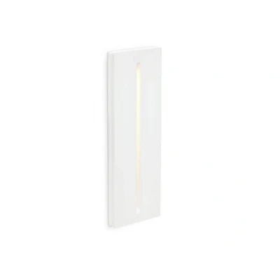 Image of Plas LED 1 Light Indoor Recessed Wall White Plaster