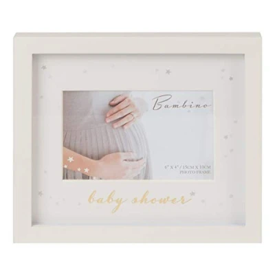 Image of Bambino Cream MDF &#039;Baby Shower&#039; 6&#039;x4&#039; Photo Frame Pregnacy