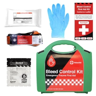Image of Value Aid Basic Bleed Control Kit with Tourniquet Hard Case