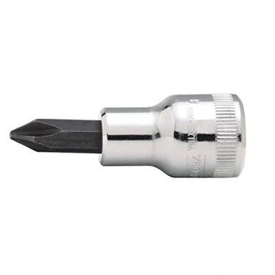 Image of Bahco 7409PH 3 Socket Driver for PH Phillips Head Screws, Silver/Grey, 3/8 Inch
