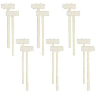 Image of 12 Pack Mini Wooden Crab Mallets, Seafood Hammer Dessert Kids Lobster Mallet Shellfish Hammers Small Toy Wood Cracker for Chocolate