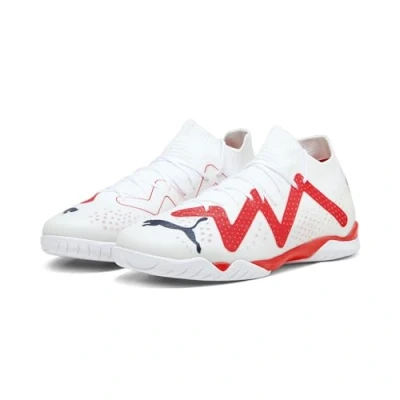 Image of PUMA Men&#039;s Future Match IT Soccer Shoe, White Black FIRE Orchid, 10 UK