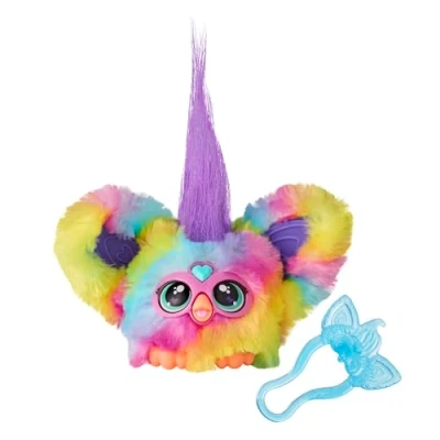 Image of Furby Furblets Ray Vee Mini Electronic Plush Toy with Sounds for Kids, Interactive Talking Collectible, Soft to the Touch