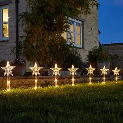Image of Three Kings StarDécor Stakes Set of 8 Warm white