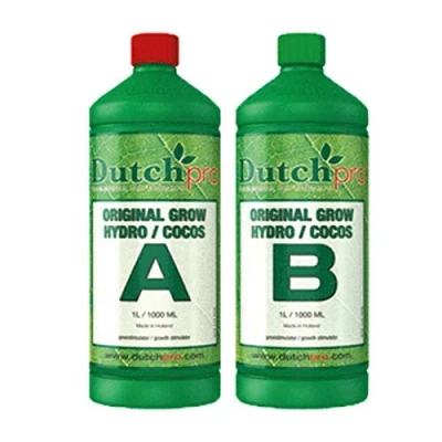 Image of Dutch Pro Hydro Coco Grow A + B Base Nutrient Hard Water (1 Litre)