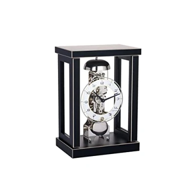Image of Hermle 23056 740791 Table Clock with Mechanical Movement. Strikes on the hour. Black Wooden Case