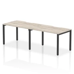 Image of Evolve Plus 1200mm Single Row 2 Person Bench Desk Grey Oak/Black