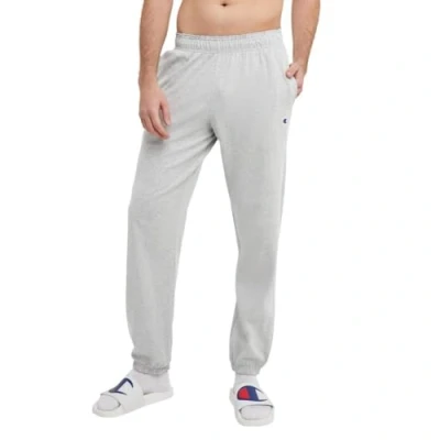 Image of Champion Men&#039;s Closed Bottom Light Weight Jersey Sweatpant athletic pants, Oxford Grey, S UK