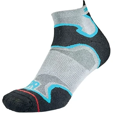 Image of 1000 Mile Mens 2024kx Socks, Silver/Kingfisher, XL EU
