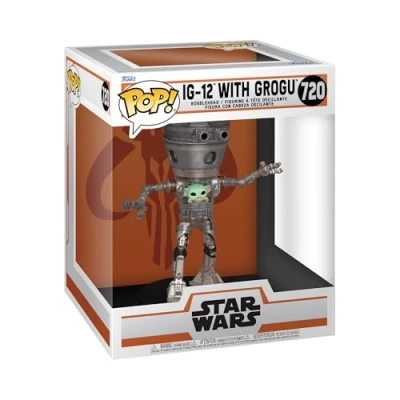 Image of Funko Pop! Deluxe: Star Wars: The Mandalorian Grogu (the Child, Baby Yoda) (IG 12) Collectable Vinyl Figure Gift Idea Official Merchandise Toys for Kids &amp; Adults TV Fans