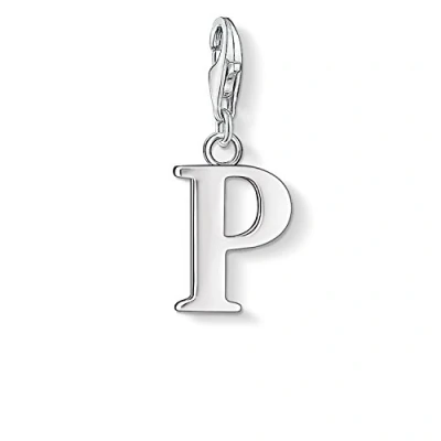 Image of Thomas Sabo Women Charm Pendant Letter P Club 925 Sterling Silver 0190 001 12