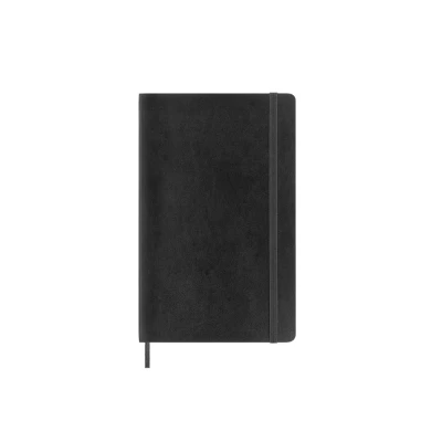 Image of Moleskine Classic Squared Paper Notebook, Soft Cover and Elastic Closure Journal, Color Black, Size Large 13 x 21 A5 192 Pages