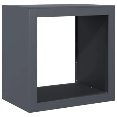 Image of vidaXL Firewood Rack Anthracite 60x40x60 cm Steel