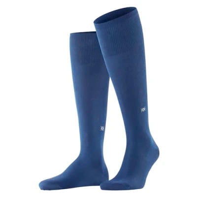 Image of Burlington Men&#039;s Dublin Knee High Socks Breathable Organic Sustainable Cotton Thin Plain Flat Seam In The Toe Area For Dress Casual Business Looks ONE SIZE FITS ALL Gift Idea 1 Pair