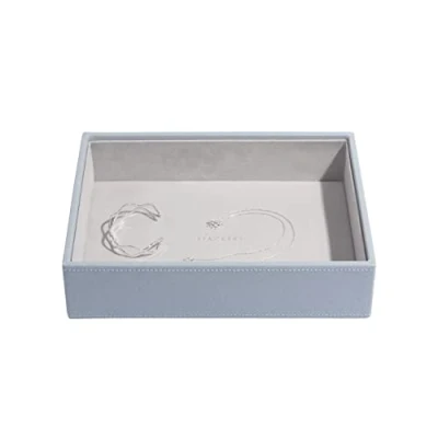 Image of Stackers Dusky Blue Classic Medium Jewellery Box Chunky Layer