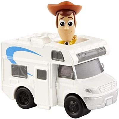 Image of Disney Pixar Toy Story 4 Woody Mini Figure with RV Vehicle, Compact for Home and On the Go Play