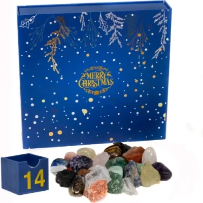 Image of Crystal Advent Calendar 2024 25 days Gemstone Crystals Gifts adults UK Seller
