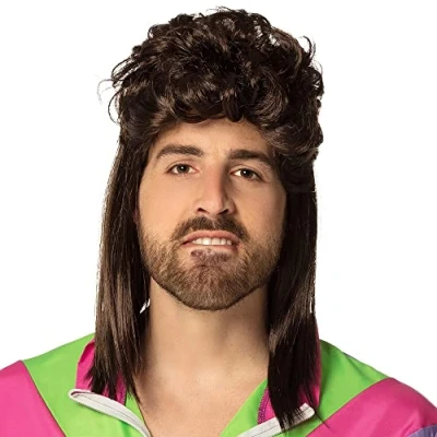 Image of Boland 86385 Chav Larry Mullet Wig, Brown