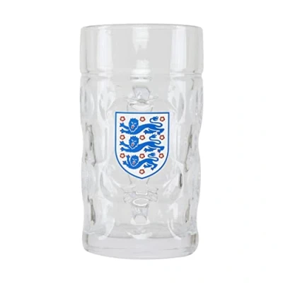 Image of FOCO Official England Football Dimple Stein Glass 1000ml