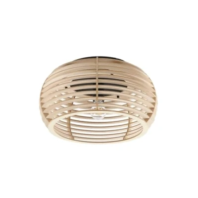 Image of Lindby Ediz ceiling light, 1 bulb, E27, wood, Ø 44.4 cm
