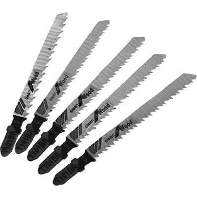 Image of 5x Jigsaw Blades HCS For wood Laminated Board Cutting T101BR 100mm
