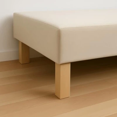 Image of La Fabrique de Pieds The Making of Feet Bed, Lacquered Wood, Clear, Set 4 Legs 15 x 5.5 cm