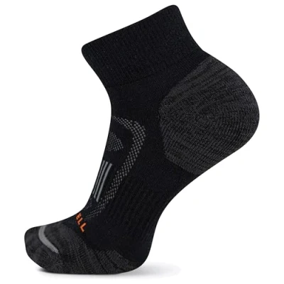 Image of Merrell Women&#039;s 1 Pack Zoned Quarter Light Hiker Hiking Socks, Onyx, S M