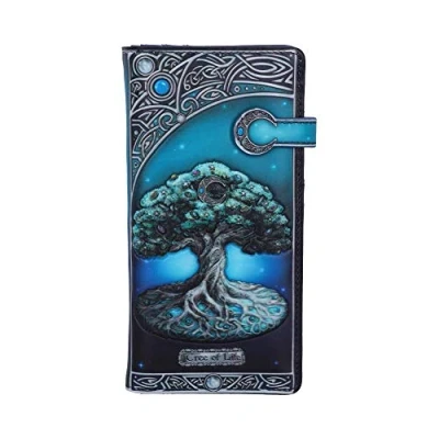 Image of Nemesis Now B5174R0 Tree of Life Pagan Moon Embossed Polyurethane Purse, Spacious, Green, 18.5cm