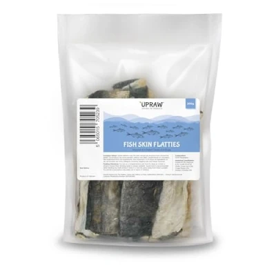 Image of Fish Skin Flatties 200g Healthy Natural Dog Treats Naturally Air Dried Grain Free Hypoallergenic Low In Fat