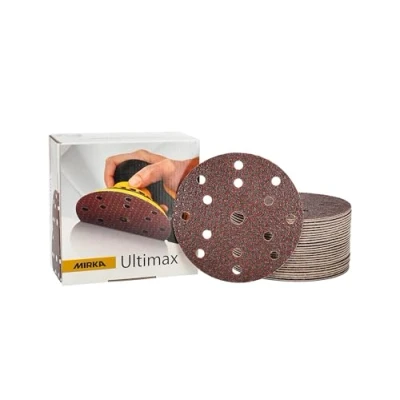 Image of Mirka Ultimax Ligno Ø 150mm sanding discs Hook &amp; Loop Multifit/grit 40/50 pieces/multi perforation/for wooden surfaces