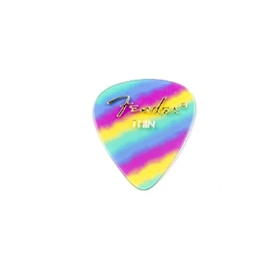 Image of Fender 351 Shape Graphic Picks (12 Pack) for electric guitar, acoustic mandolin, and bass
