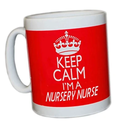 Image of KEEP CALM I&#039;M A NURSERY NURSE (RED) MUG