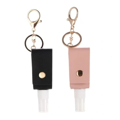Image of 2 PCS Hand Sanitizer Keychain 30ml Leakproof Holder Portable Sanitiser Gel with Clip Refillable Multipurpose for Toiletry