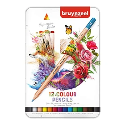 Image of Bruynzeel Expression Colour Pencils 12 Piece Set in Tin