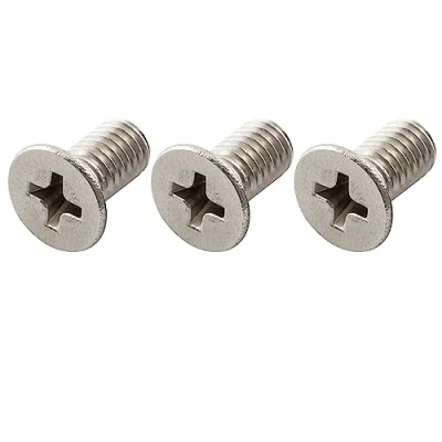 Image of Musiclily Pro M5X10mm Stainless Steel Tremolo Bridge Block Mounting Screws for Floyd Rose Locking Electric Guitar, Original (Set of 3)