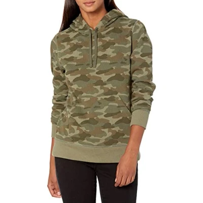 Image of Amazon Essentials Women&#039;s Fleece Pullover Hoodie (Available in Plus Size), Green Camo, XXL