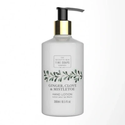 Image of Scottish Fine Soaps Ginger, Clove &amp; Mistletoe Hand Lotion Pump Bottle 300ml