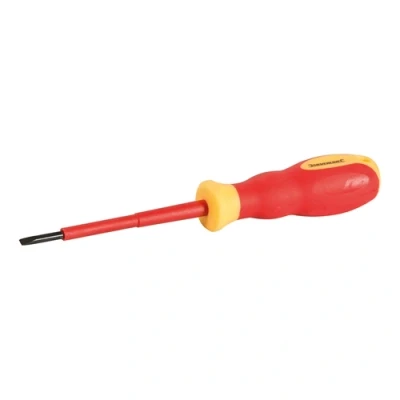 Image of Silverline VDE Soft Grip Electricians Screwdriver 0.5 x 3 75mm