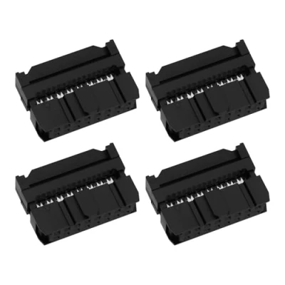 Image of ECSiNG 50Pcs 16Pin IDC Cable Mounting Plug Socket Connector 2.54mm Pitch Female for Cables Electronic Projects Integrated Circuit Boards