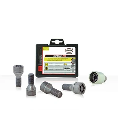 Image of Fits Alfa Romeo Stelvio Heyner Germany Locking Wheel Nuts Set 4 Car Security Locks Anti theft 581/5 M14x1.5x25