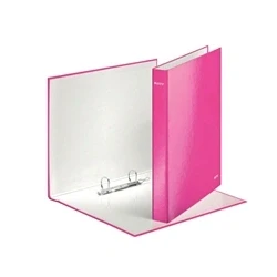 Image of Leitz WOW Ring Binder 2 D 25mm A4 Pink (Pack of 10) 42410023