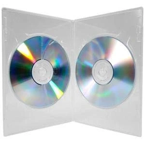Image of 10 x Amaray Branded Slim Double Clear DVD Case (Face on Face) 7mm Spine i