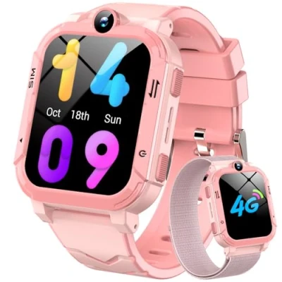 Image of Blackview 4G Kids Smart Watch, GPS+LBS+WIFI Tracker with SOS Function, Video Call/Phone Call/Voice Chat/SMS, Sleep Monitor, Pedometer, Class Mode, Camera, Puzzle Games, Smartwatch for Boys Girls