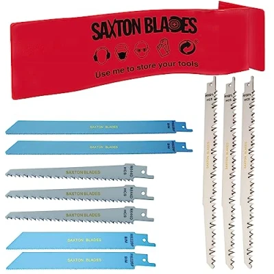 Image of RPR10MX Saxton 10 Blade Reciprocating Sabre Saw Combo Wood &amp; Metal fits Bosch, Dewalt Makita