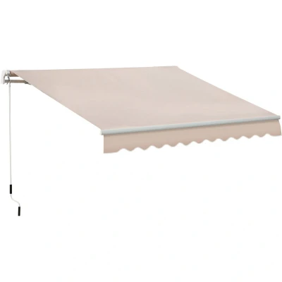 Image of Outsunny Garden Patio Manual Awning Canopy Sun Shade Shelter Retractable 4 Size 5 Colour840 177V01CW