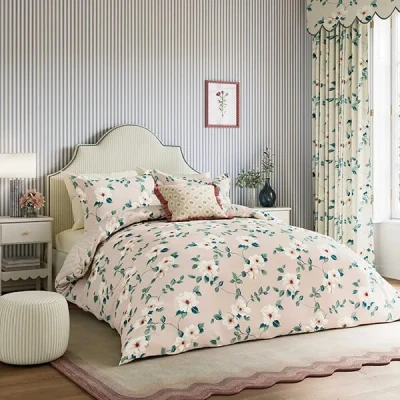 Image of Sanderson for National Trust Poets Rose Duvet Cover Set Double Blush