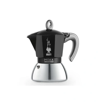 Image of Bialetti Moka Induction 4 Cup Espresso Maker Black