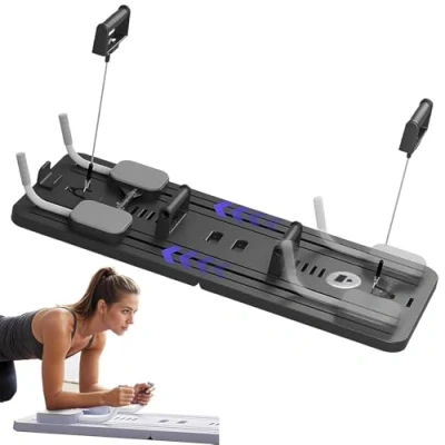 Image of Ab Trainer, Machine, Roller Exercise Wheel, Abdominal Equipment, Abs Workout Wheel Roller, Multi Functional Board (A Black)