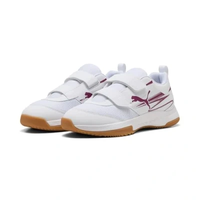 Image of PUMA VARION II V JR Indoor Court Shoe, White Berry, 11.5 UK